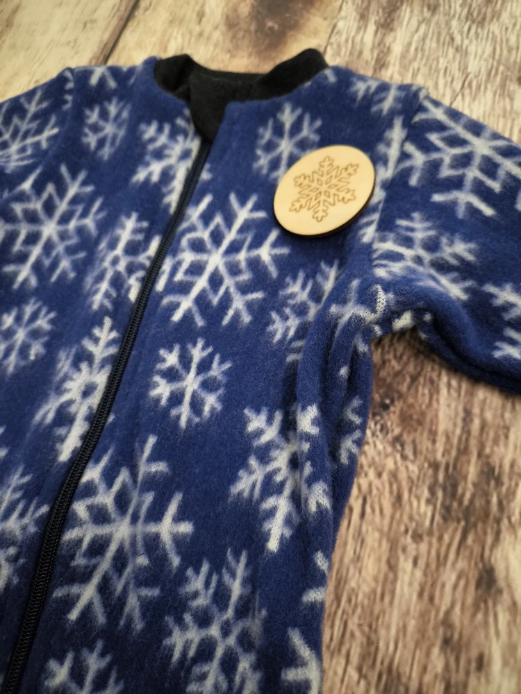 Rostoucí zimní MERINO FLEECE overal Lambio, DR - Modrá vločka