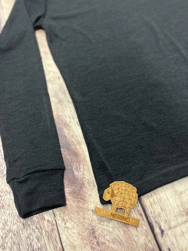 Pánské zimní MERINO tričko ZM Basic, DR - Antracit