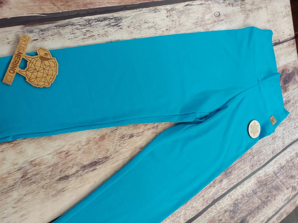 Dámské zimní merino legíny ZM basic - Tyrkys