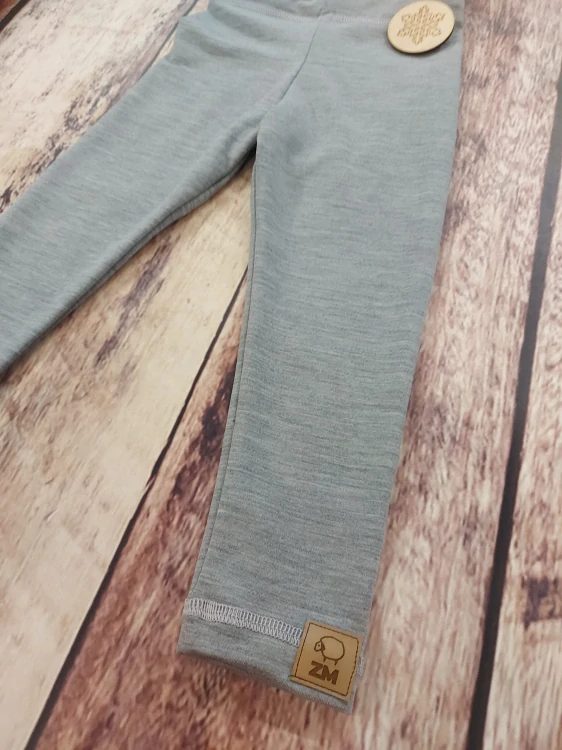 Dětské zimní MERINO legíny ZM Basic - šedé