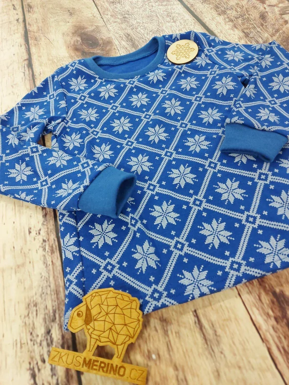 Zimní MERINO tričko Lambio, DR - Nordic modrý *