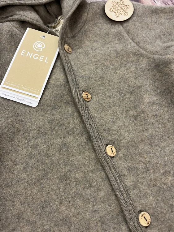 Merino fleece overal Engel - Oříškový