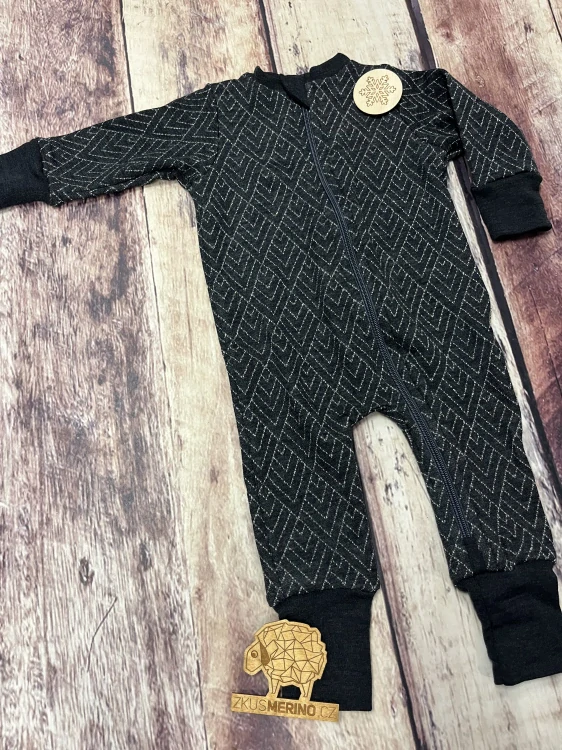 Rostoucí zimní MERINO overal Lambio, DR - Pohoří grafit