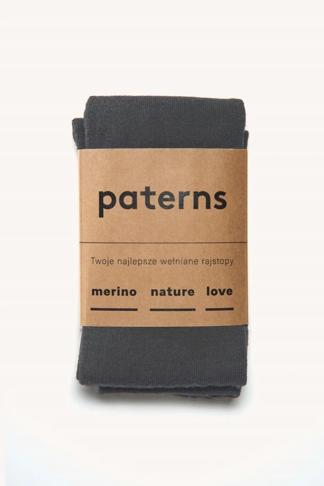 Dámské merino punčocháče Paterns - šedé