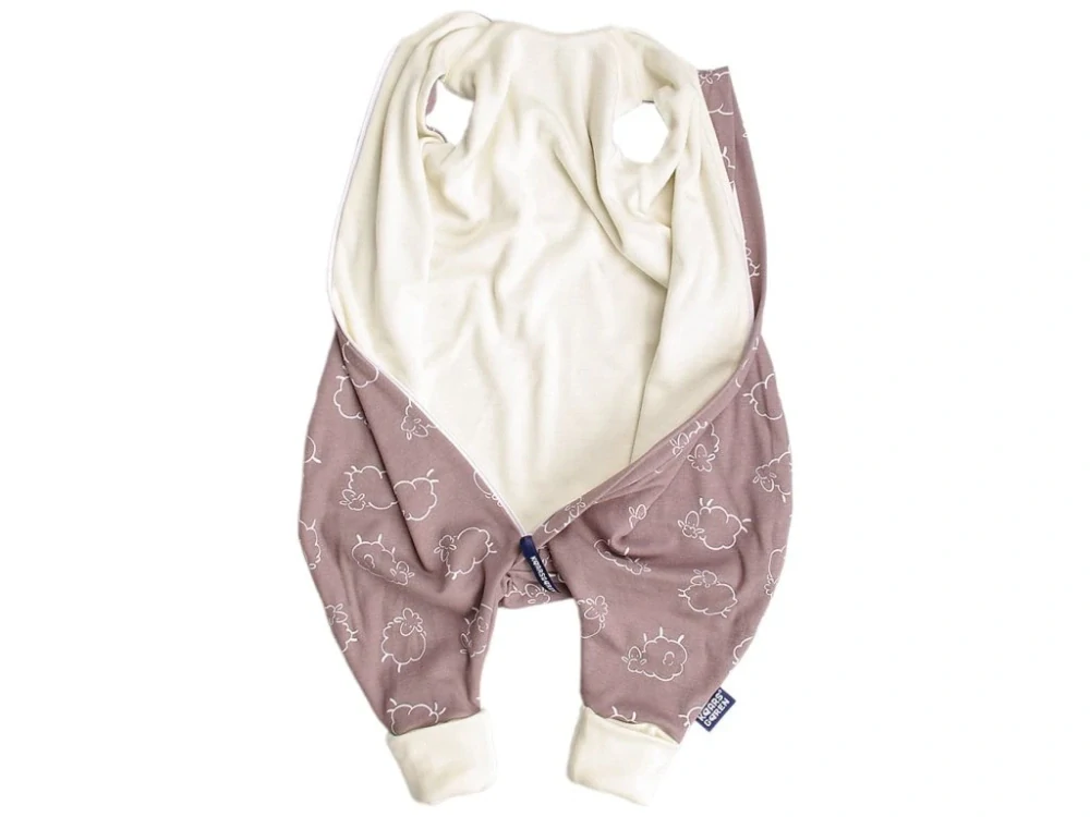 MERINO SPACÍ PYTEL S NOŽIČKAMI - OVEČKY hnědé