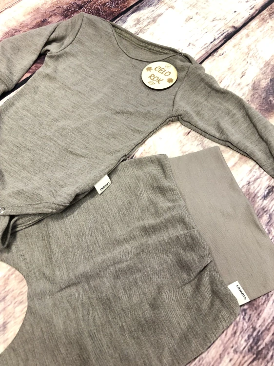 Rostoucí celoroční MERINO komplet Lambio, DR - Oříšek*