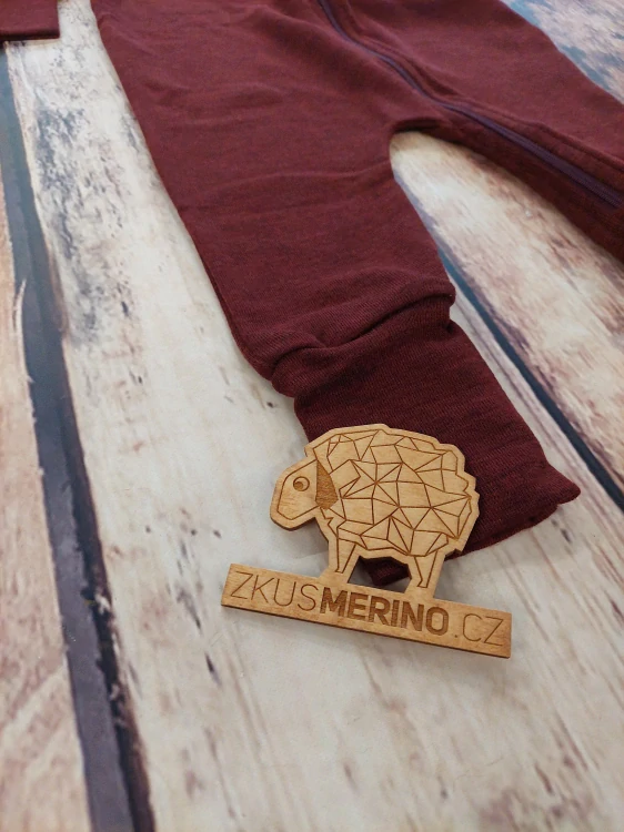 Rostoucí celoroční MERINO overal Lambio, DR - Rubín