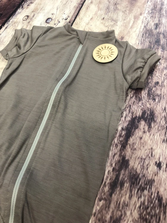 Rostoucí letní MERINO overal Lambio, KR - Oříšek