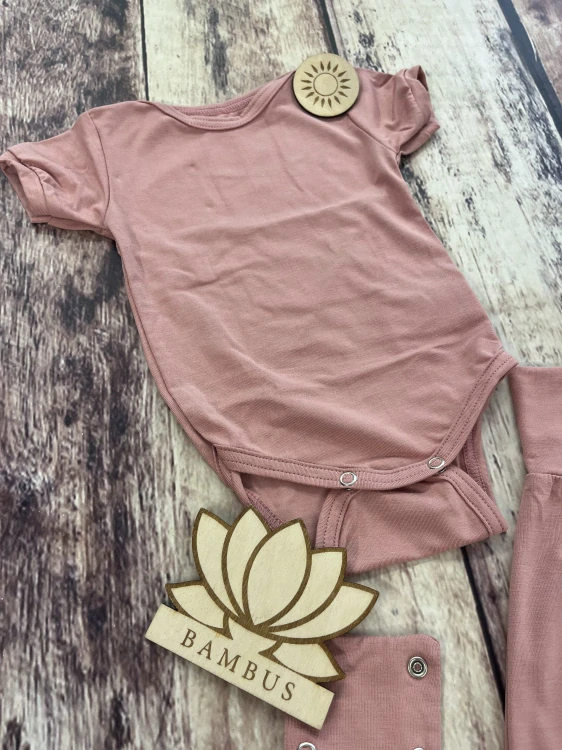 Rostoucí BAMBUSOVÝ komplet Lambio, KR - Dusty rose*