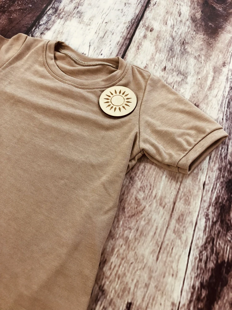 Dětské BAMBUSOVÉ tričko Lambio, KR - Latté*