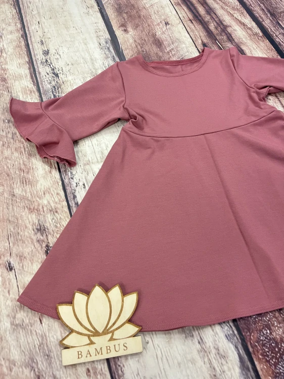 Dívčí BAMBUSOVÉ šaty ZM Basic - Deco rose