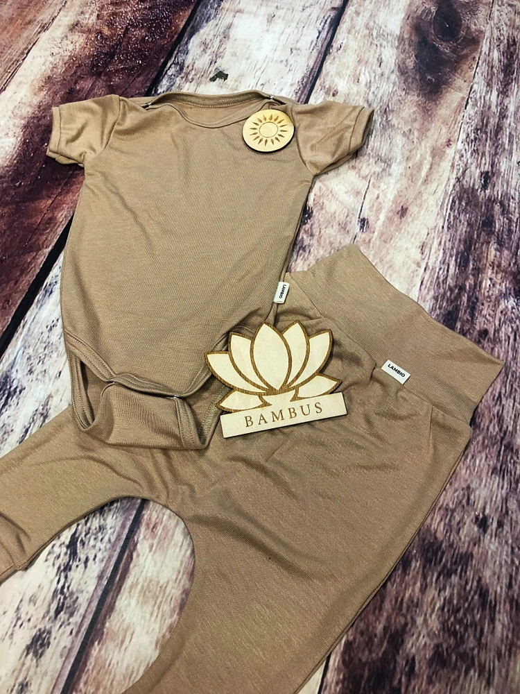 Rostoucí BAMBUSOVÝ komplet Lambio, KR - Latté*