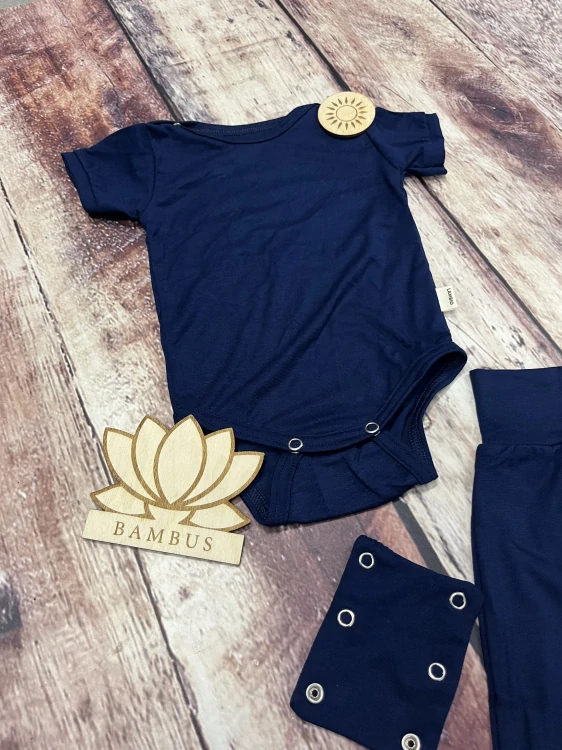 Rostoucí BAMBUSOVÝ komplet Lambio, KR - Tmavě modrý