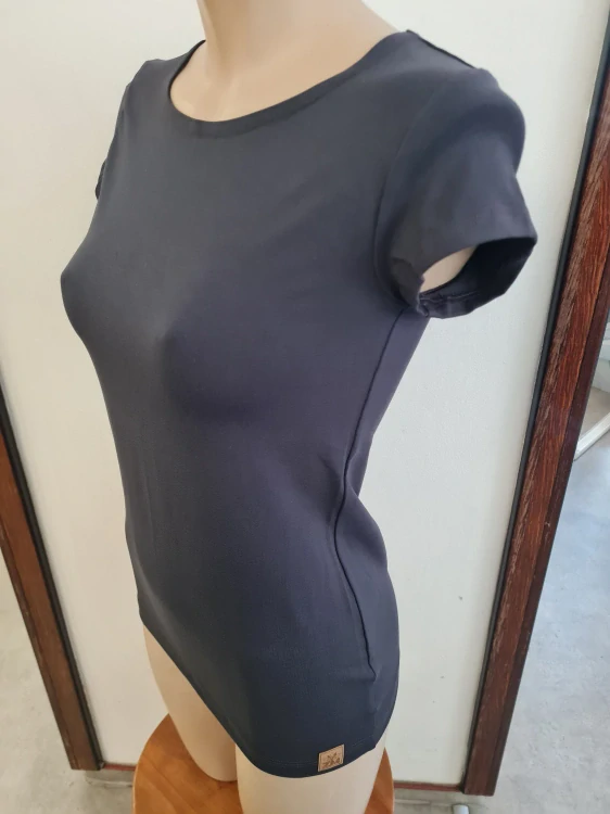 Dámské bambusové tričko ZM Basic, KR - Tmavě šedé