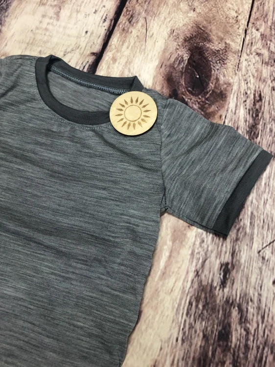 Letní MERINO tričko Lambio, KR - Šedý melír