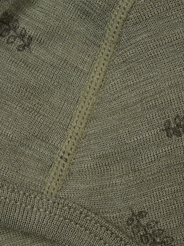 Dětská merino/hedvábí zavazovací čepice FIXONI - Deep Lichen Green