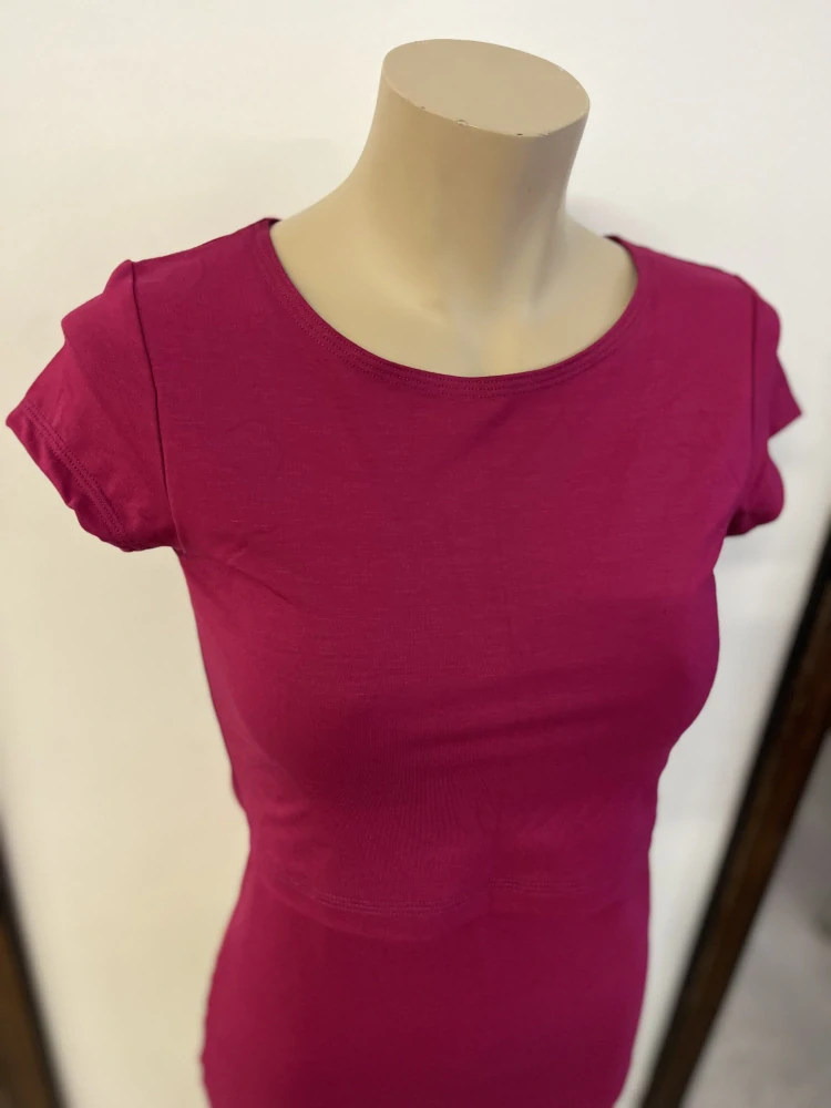 Dámské bambusové kojicí tričko ZM Basic, KR - Sangria