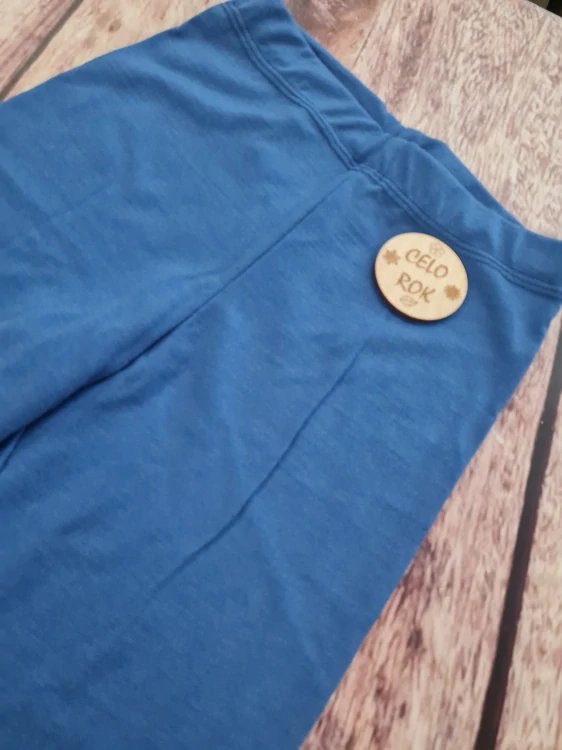 Celoroční junior MERINO leginy ZM Basic - Modré