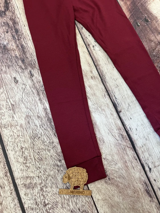 Celoroční junior MERINO leginy ZM Basic - Javor