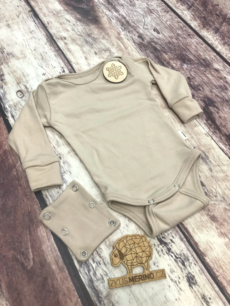 Rostoucí zimní MERINO body Lambio, DR - Pískové*