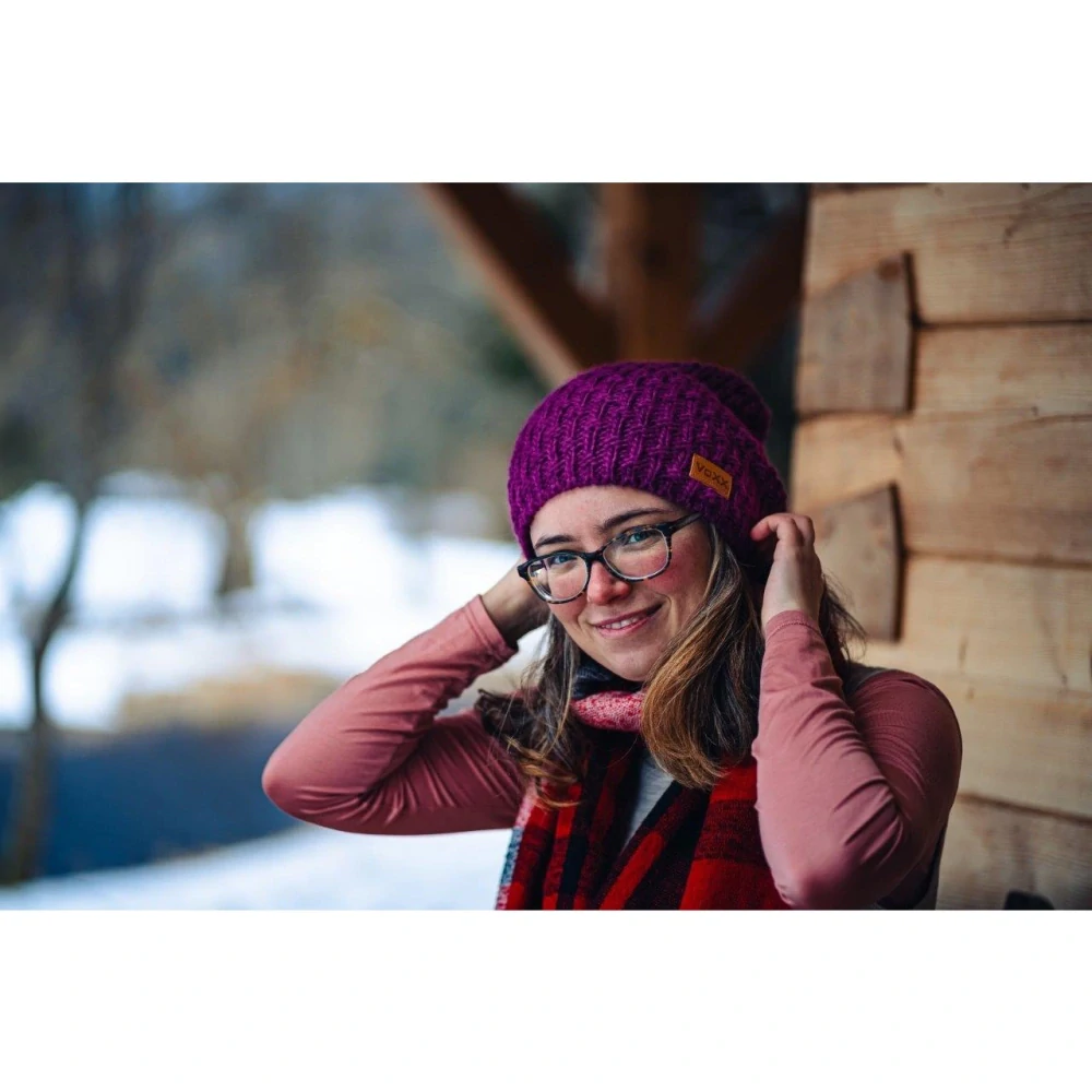 Dámská MERINO čepice pletená PREMACY - Fuxia