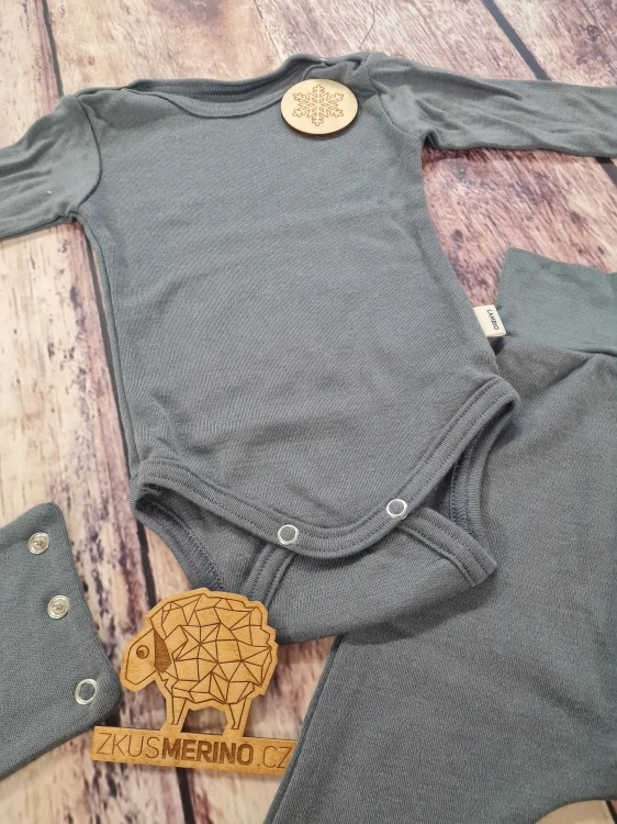 Rostoucí zimní MERINO komplet Lambio, DR - Šedý*
