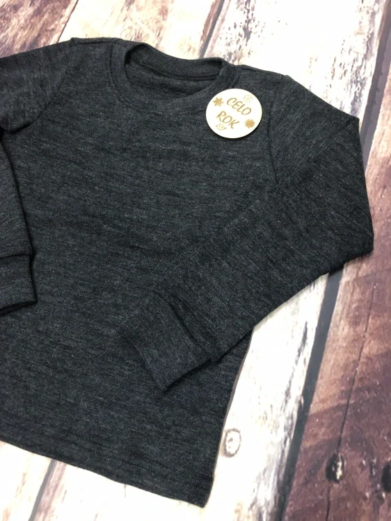 Celoroční MERINO tričko Lambio, DR - ANTRACIT*