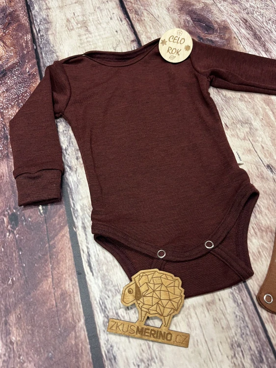 Rostoucí celoroční MERINO body Lambio, DR - Rubín*