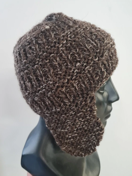 Surtex pletená čepice - dětská hnědý melír