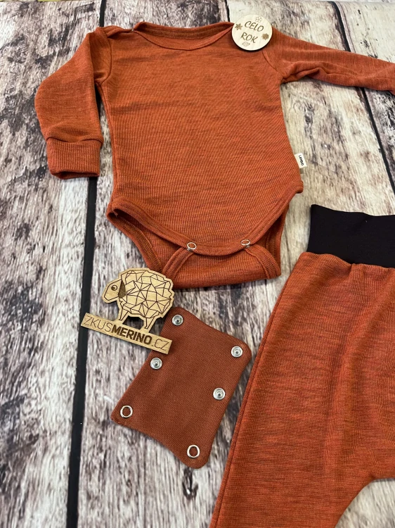 Rostoucí celoroční MERINO komplet Lambio, DR - Zrzavý*