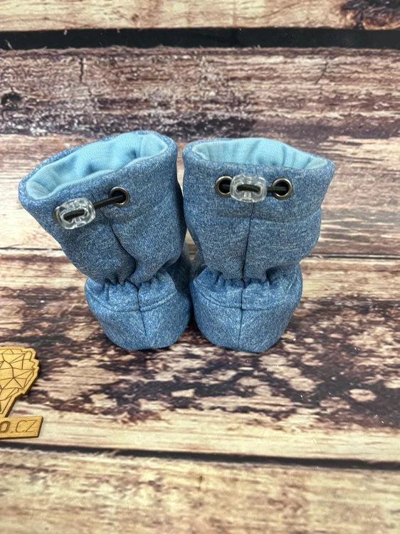 Softshell-merino capáčky Malinky - modrý melír/sv. modra