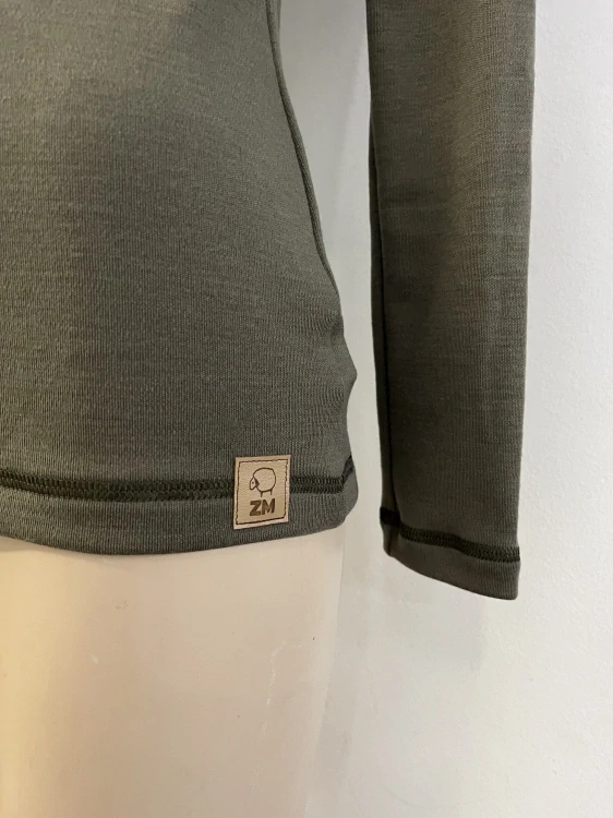 Dámské zimní MERINO tričko ZM Basic, DR - Khaki