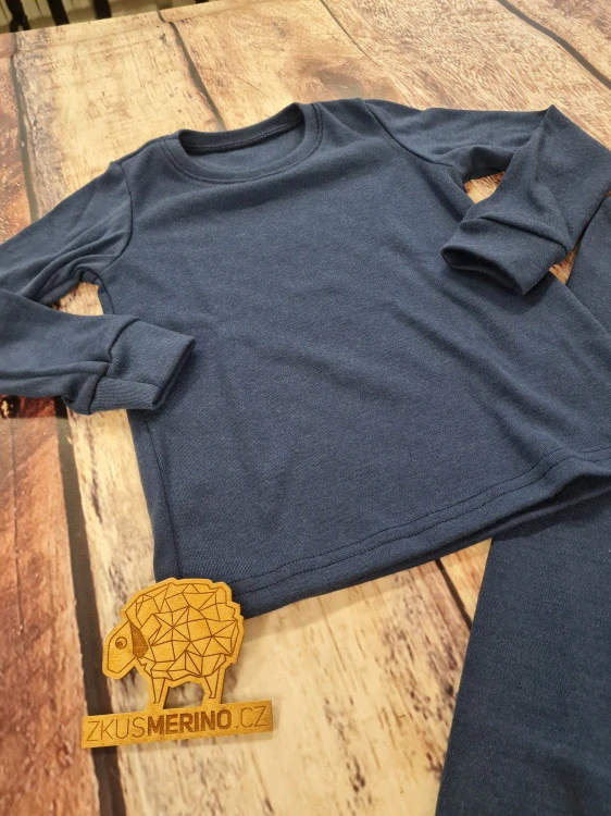 Zimní MERINO komplet / pyžamo Lambio - Navy*