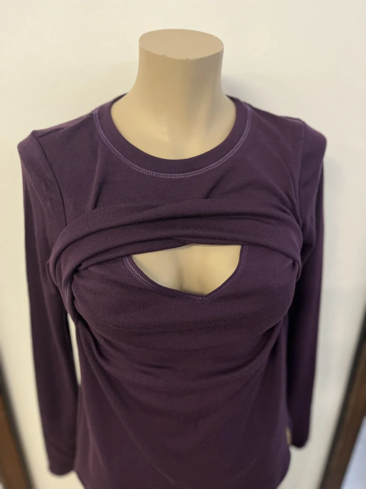 Dámské zimní MERINO kojící tričko ZM Basic, DR - Lilek