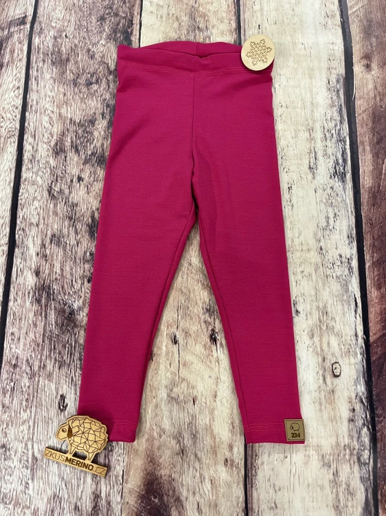 Dětské zimní MERINO legíny ZM Basic - Cyklám