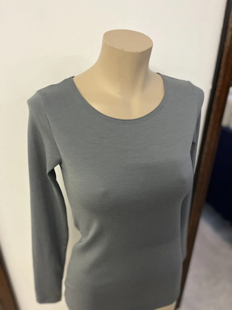 Dámské celoroční MERINO/LYCRA tričko ZM Basic, DR - Středně šedé
