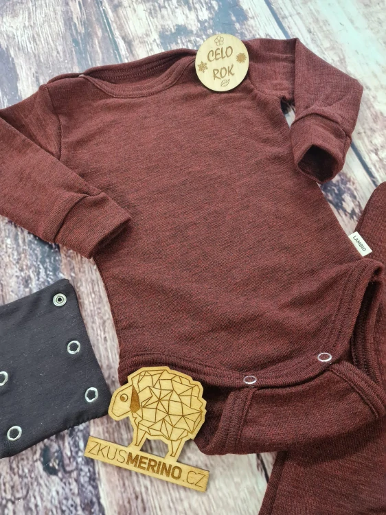 Rostoucí celoroční MERINO komplet Lambio, DR - Rubín*