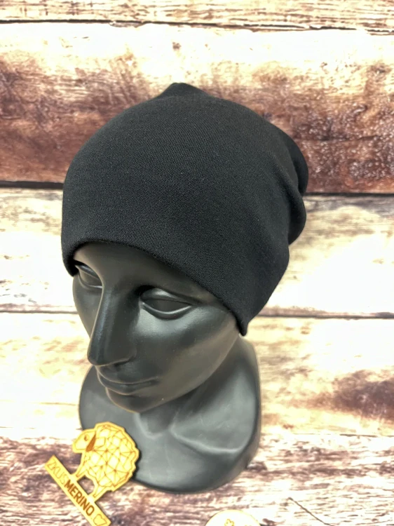 Merino čepice zimní ZM Basic - Černá