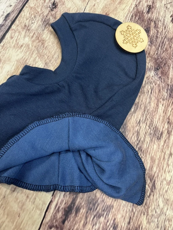 Zimní dvouvrstvá MERINO kukla Lambio - Navy/středně modrá