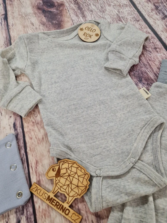 Rostoucí celoroční MERINO komplet Lambio, DR - Popelavý*