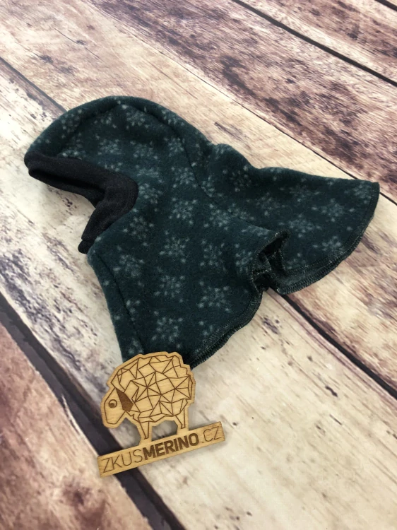 Zimní merino-fleece kukla Lambio - Zelená polárka