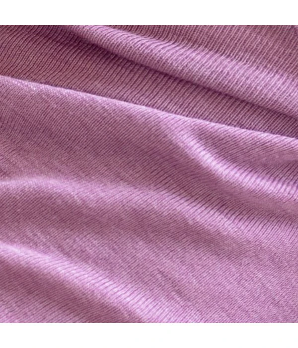 Merino/hedvábí body Iobio, kr. rukáv - Mauve