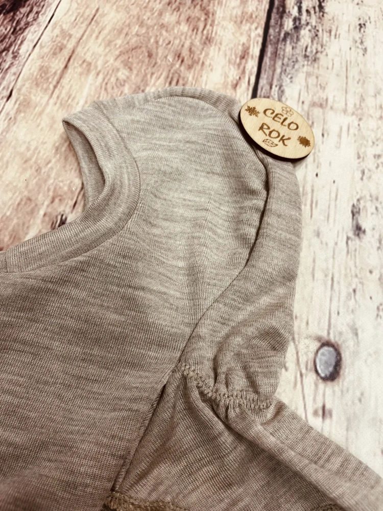 Celoroční MERINO/HEDVÁBÍ kukla Lambio - Pískový melír