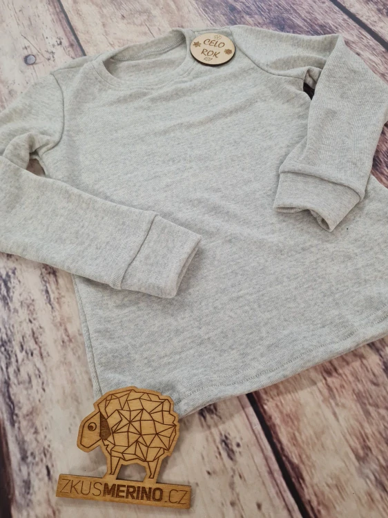 Celoroční MERINO tričko Lambio, DR - Popelavé
