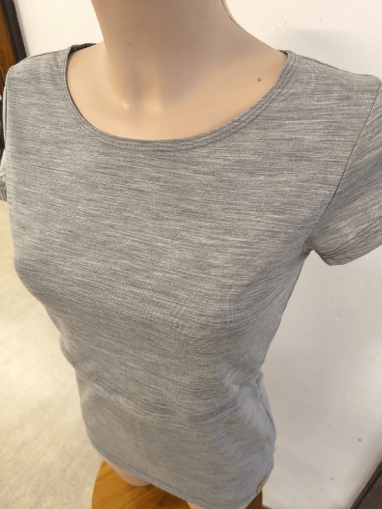 Dámské celoroční MERINO/LYCRA kojicí tričko ZM Basic, KR - Šedé melé