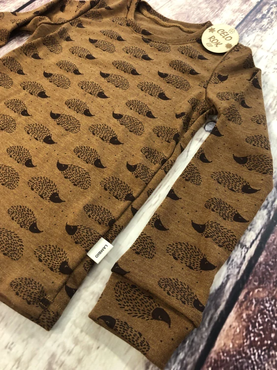 Celoroční MERINO/HEDVÁBÍ tričko Lambio, DR - Ježci skořicoví*