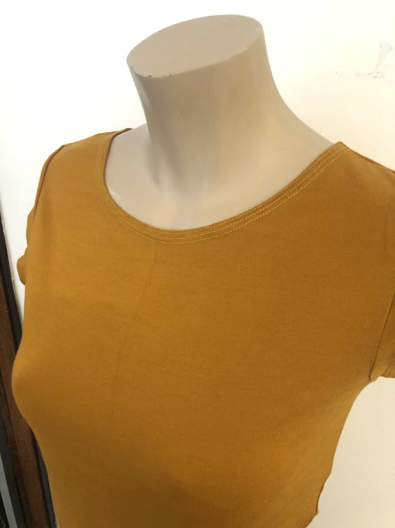 Dámské celoroční merino tričko ZM Basic, KR - Hořčice