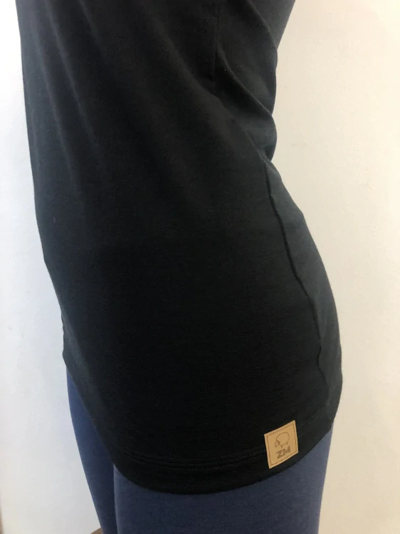 Dámské celoroční MERINO/LYCRA tílko ZM Basic - Černé