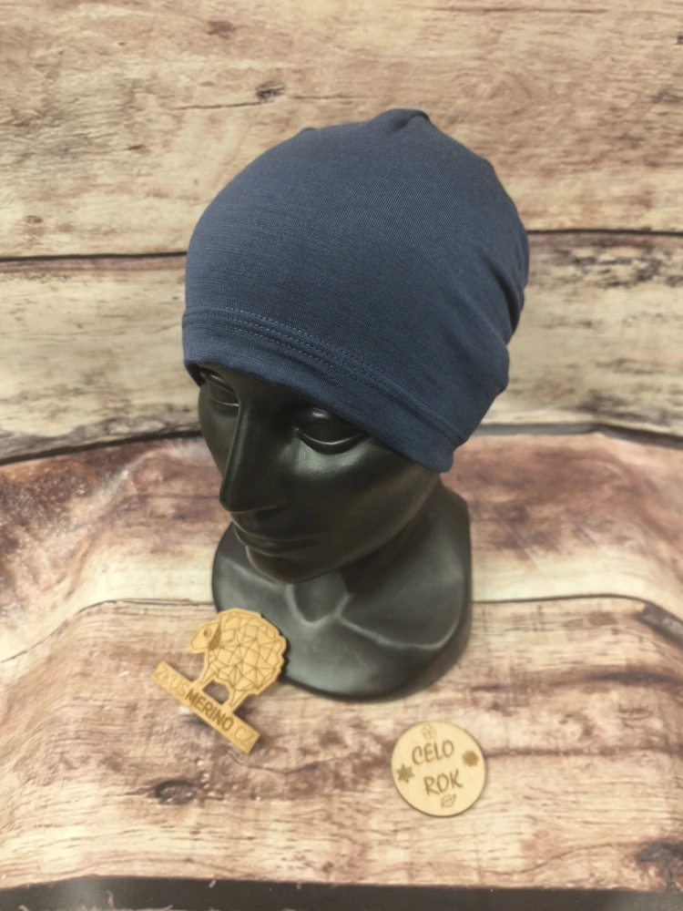 Merino/lycra čepice ZM Basic - Tmavě modrá