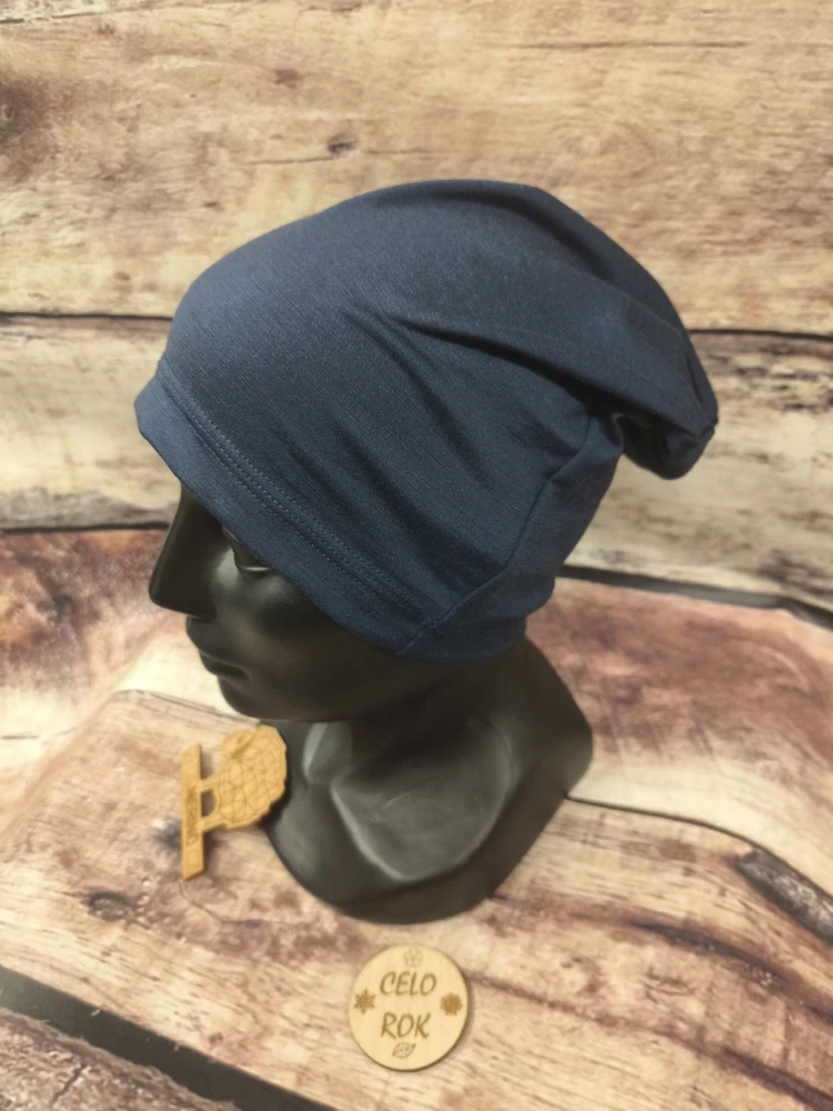 Celoroční MERINO/LYCRA čepice ZM Basic pro dospělé - Tmavě modrá